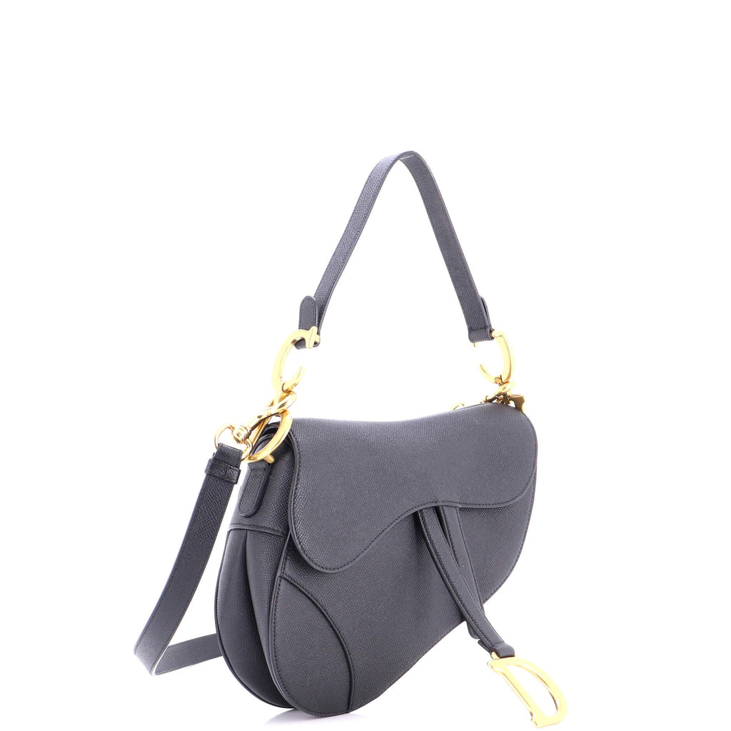 Saddle Handbag with Strap Leather Medium