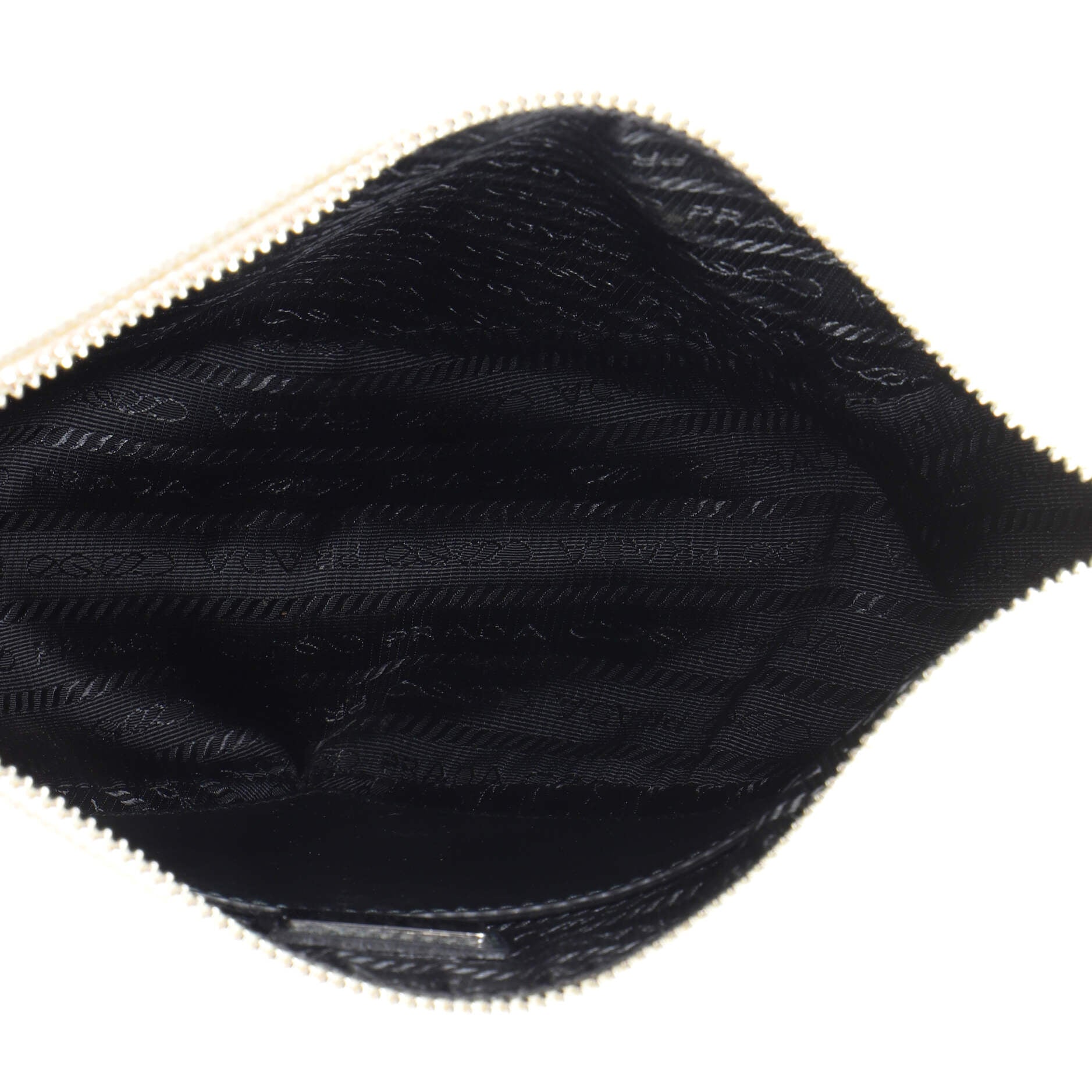 Triangle Logo Zip Crossbody Bag Saffiano Leather Small