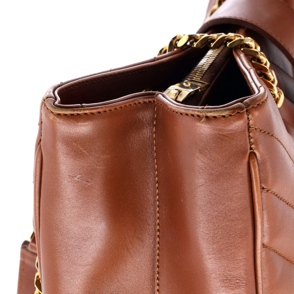 Classic Monogram Shopper Matelasse Chevron Leather Large