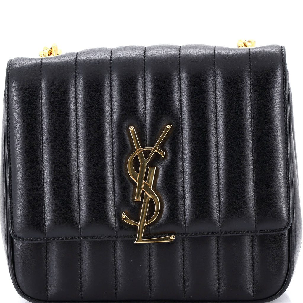 Vicky Crossbody Bag Vertical Quilted Leather Medium