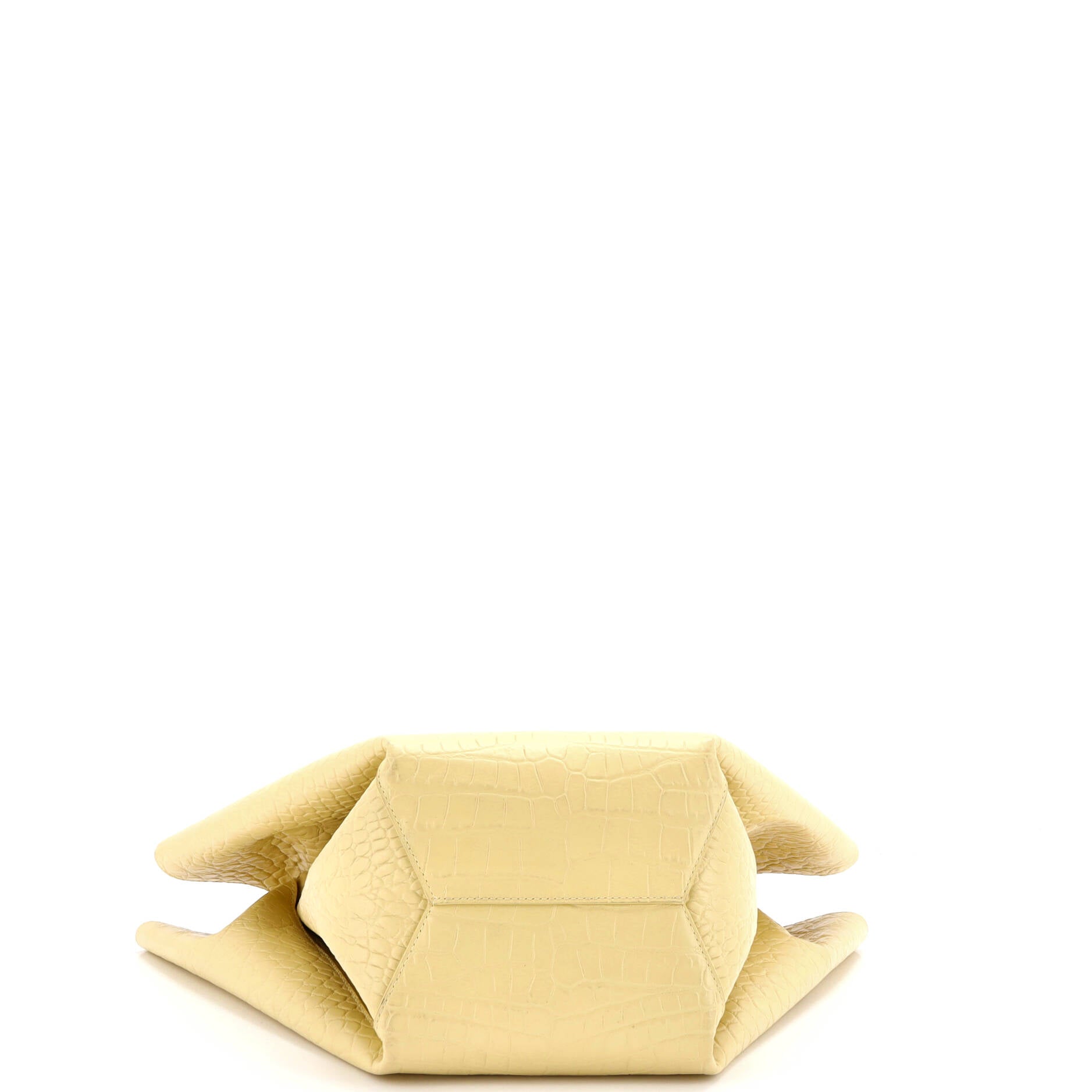 Doll Tote Crocodile Embossed Leather Medium