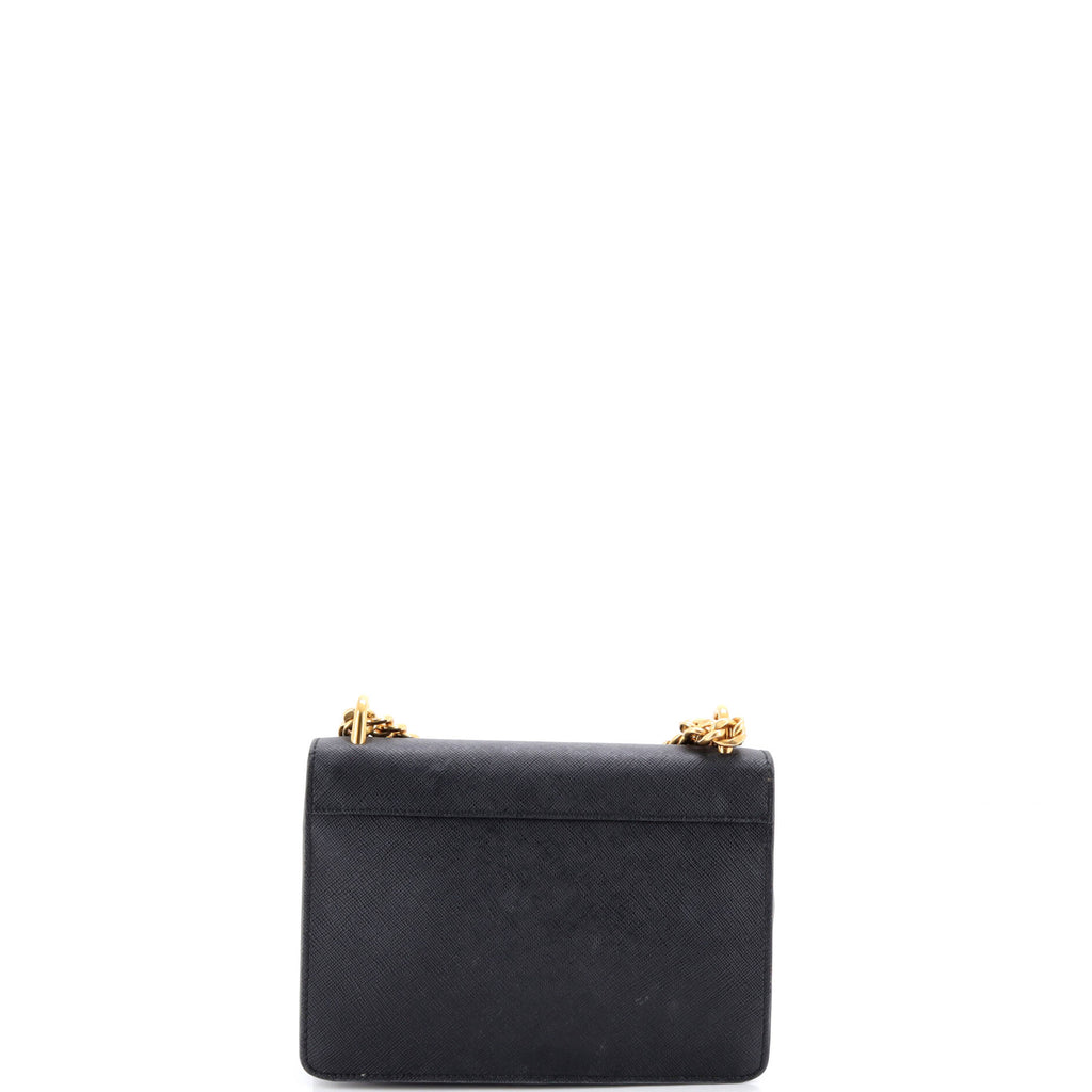 Chain Flap Bag Saffiano Leather Small