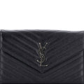 Classic Monogram Wallet on Chain Matelasse Chevron Leather Medium