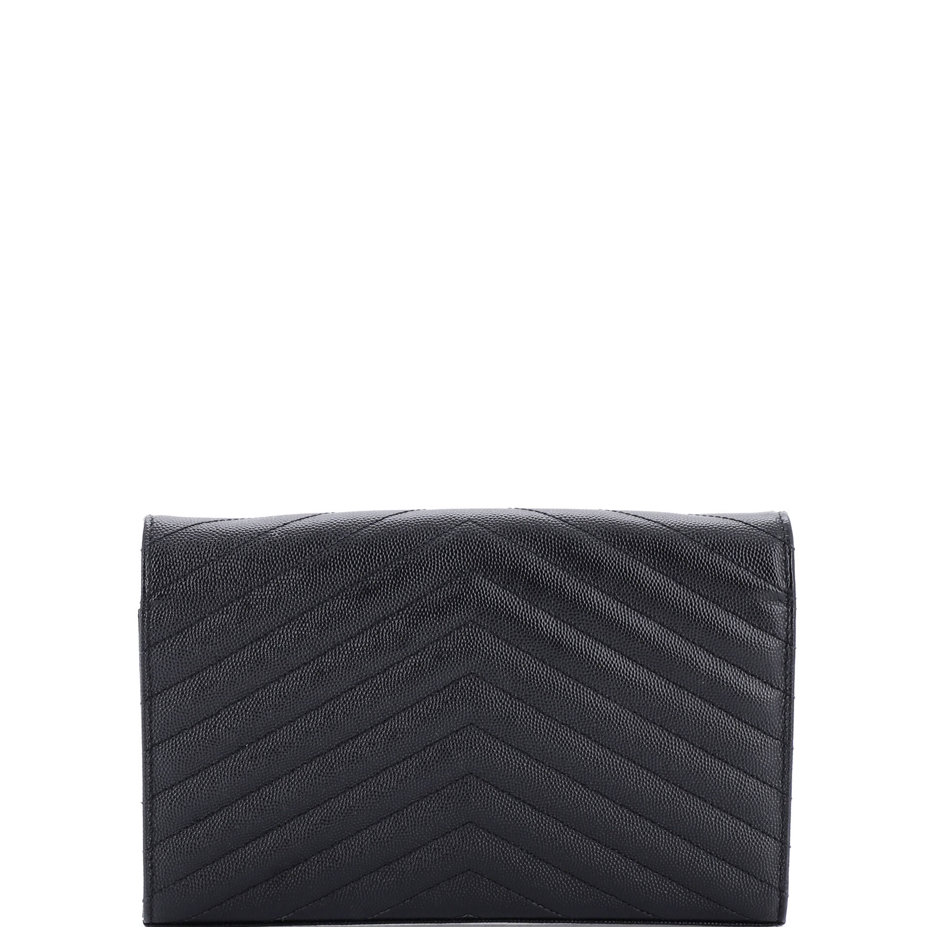 Classic Monogram Wallet on Chain Matelasse Chevron Leather Medium