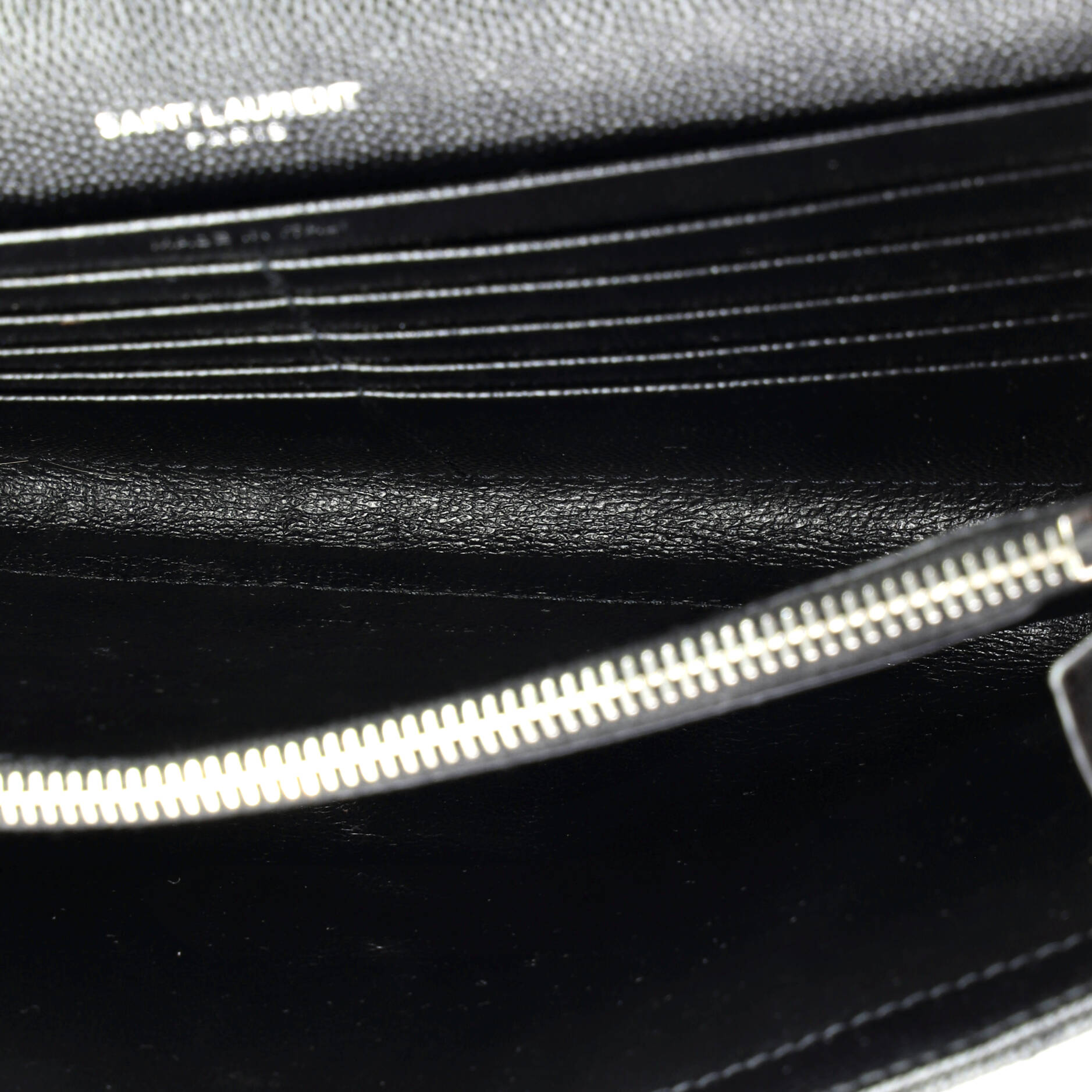 Classic Monogram Wallet on Chain Matelasse Chevron Leather Medium