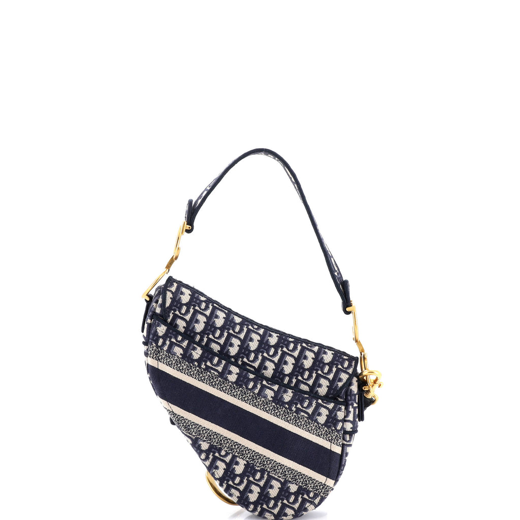 Saddle Handbag with Strap Oblique Canvas Medium