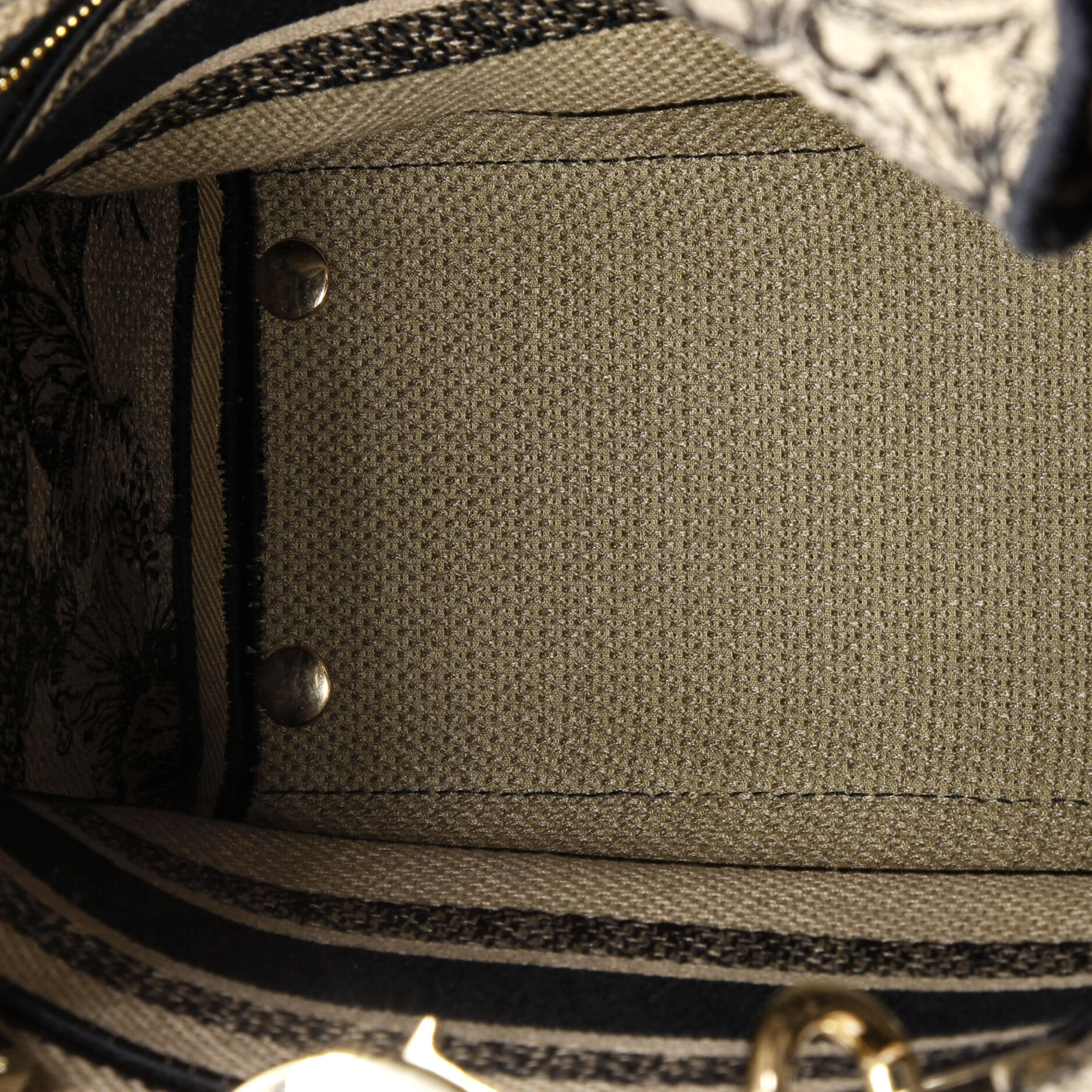 Lady D-Lite Bag Embroidered Canvas Medium