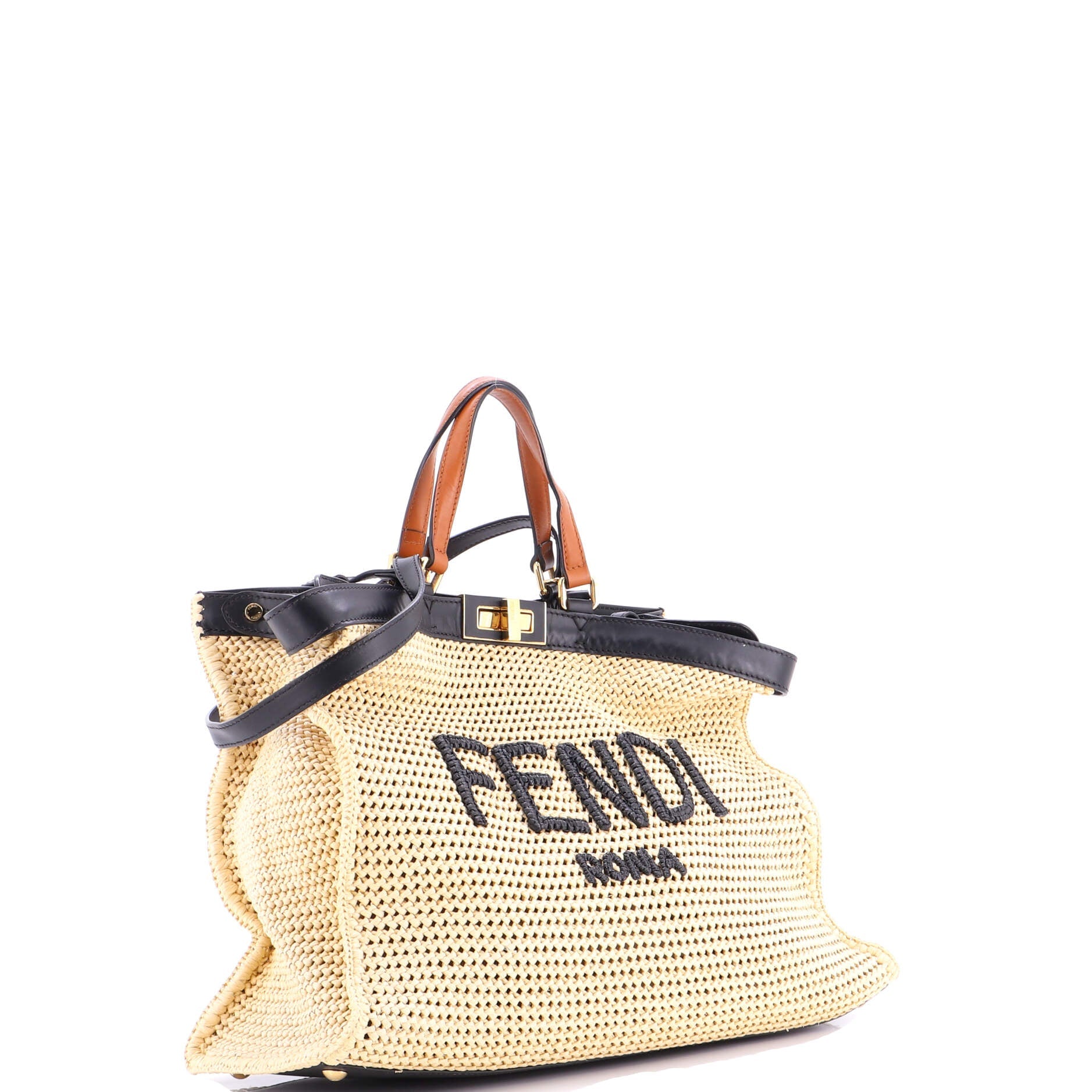 Peekaboo X-Tote Raffia Medium