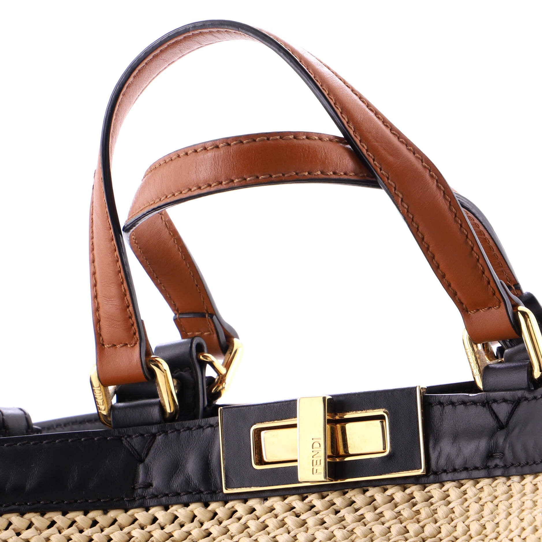 Peekaboo X-Tote Raffia Medium