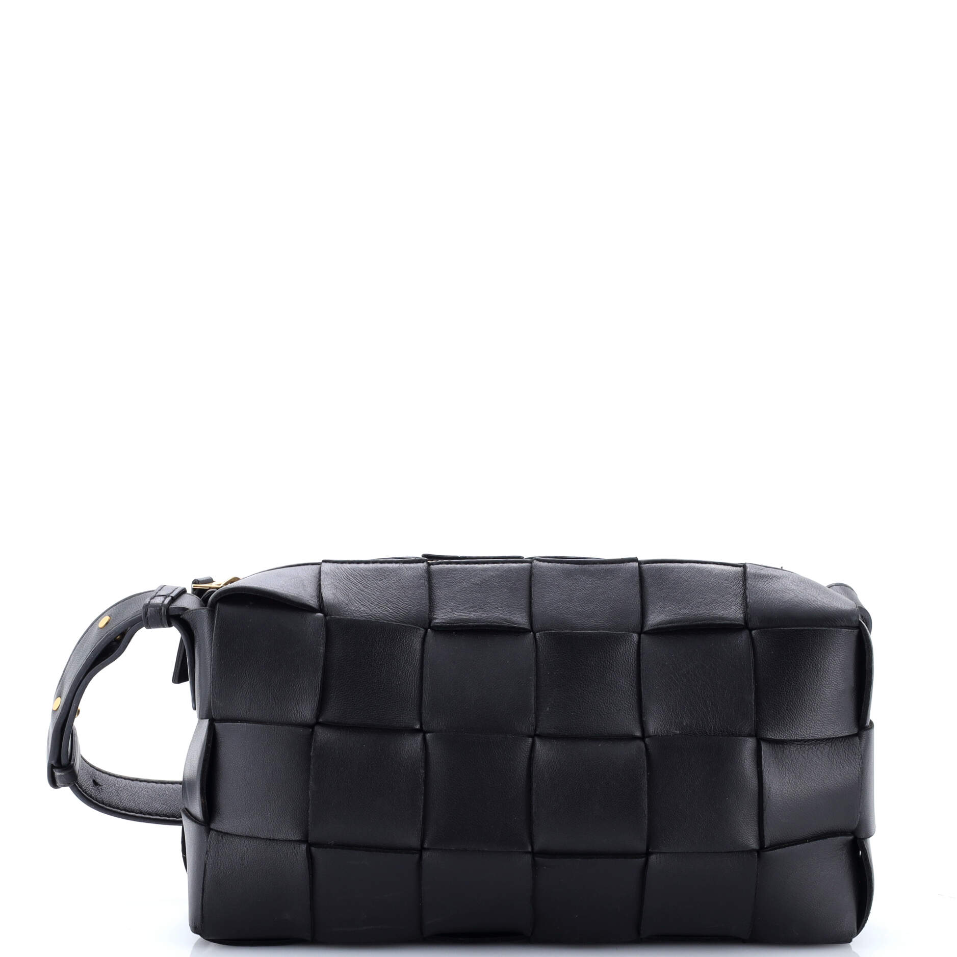 Brick Cassette Shoulder Bag Maxi Intrecciato Leather