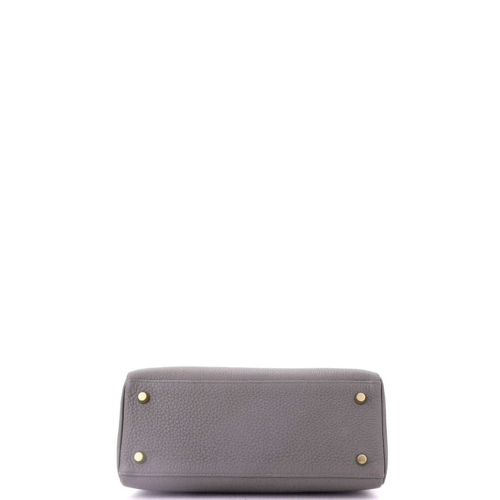 Kelly Handbag Grey Togo with Gold Hardware 25