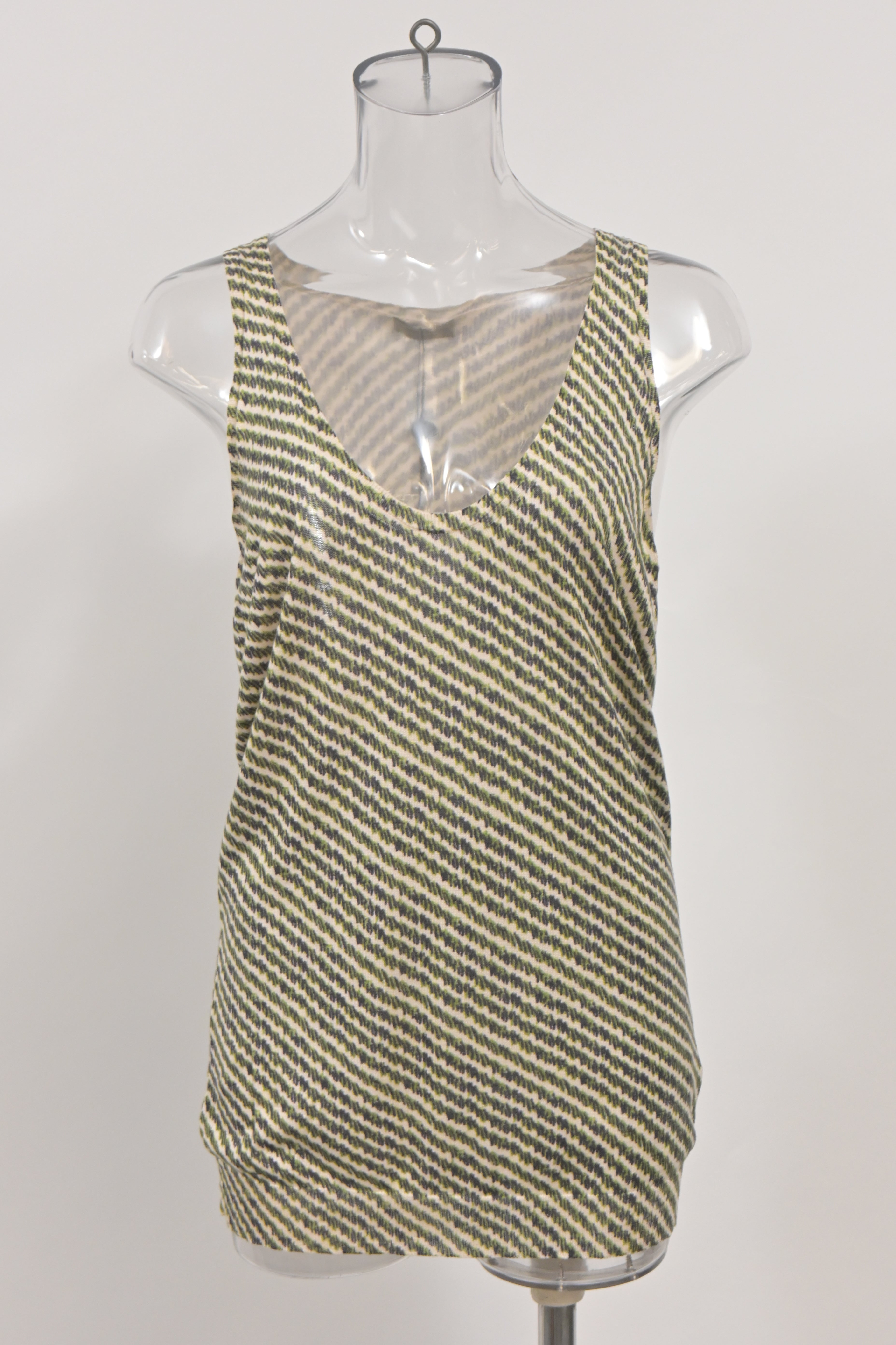 Bottega Veneta Stripe Printed Tank Top in Multicolor Silk