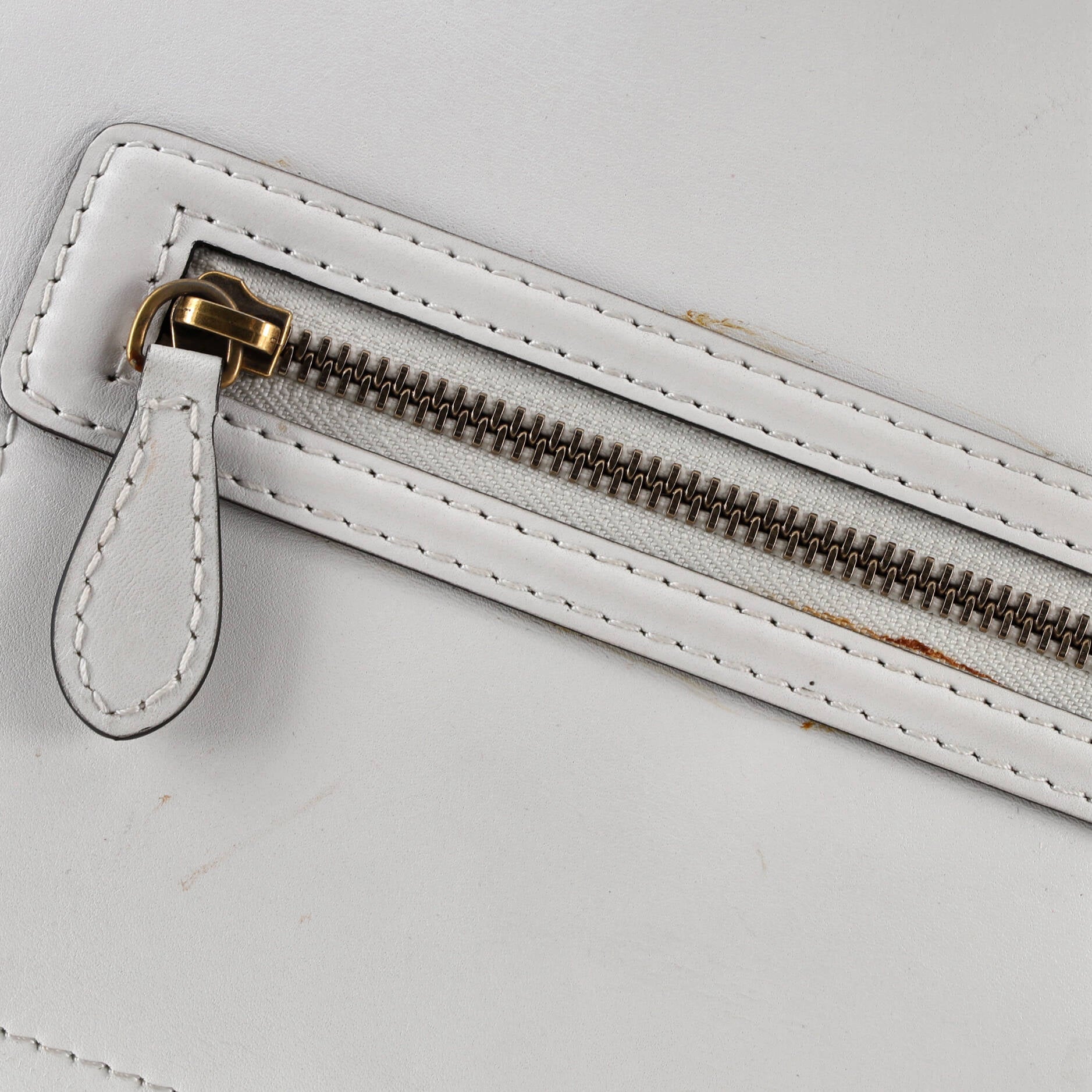 Bicolor Luggage Bag Leather Mini