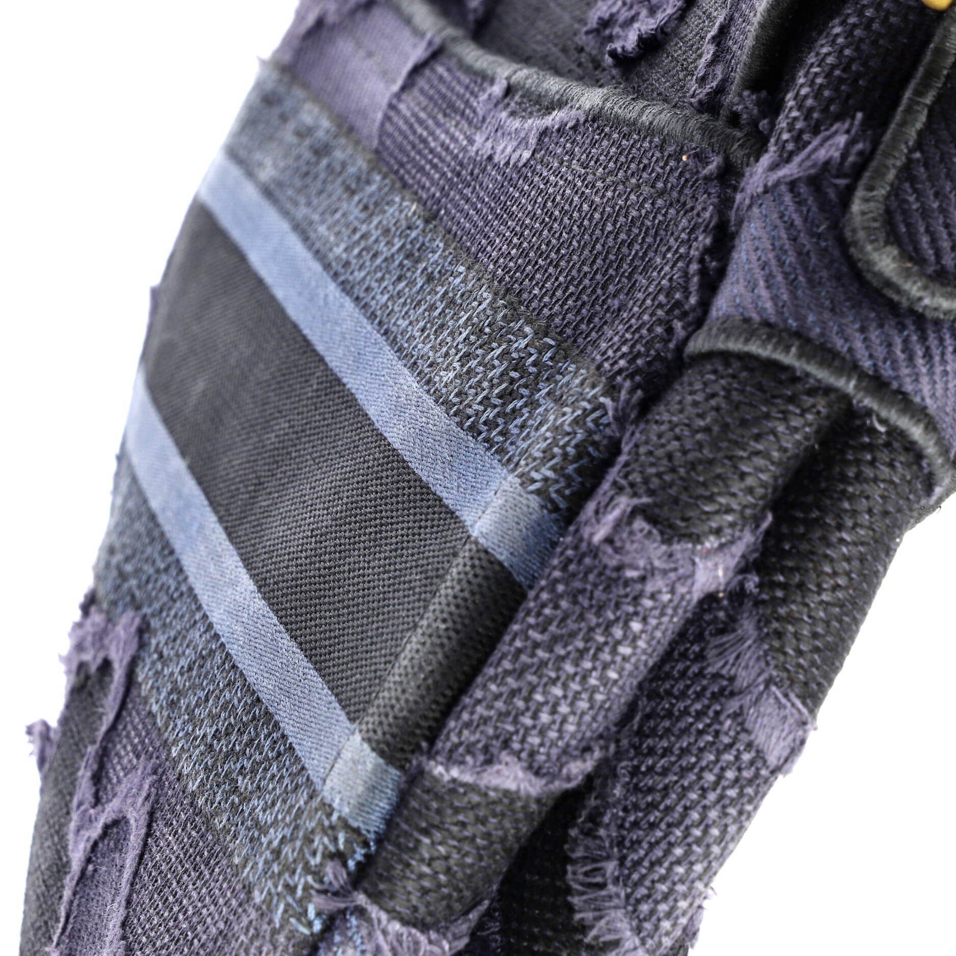 Saddle Handbag Camouflage Embroidered Canvas Medium