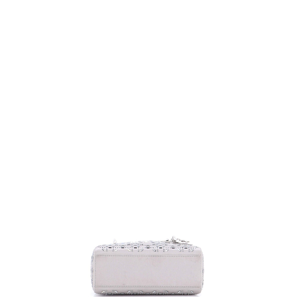 Lady Dior Bag Crystal Embellished Cannage Quilt Satin Mini
