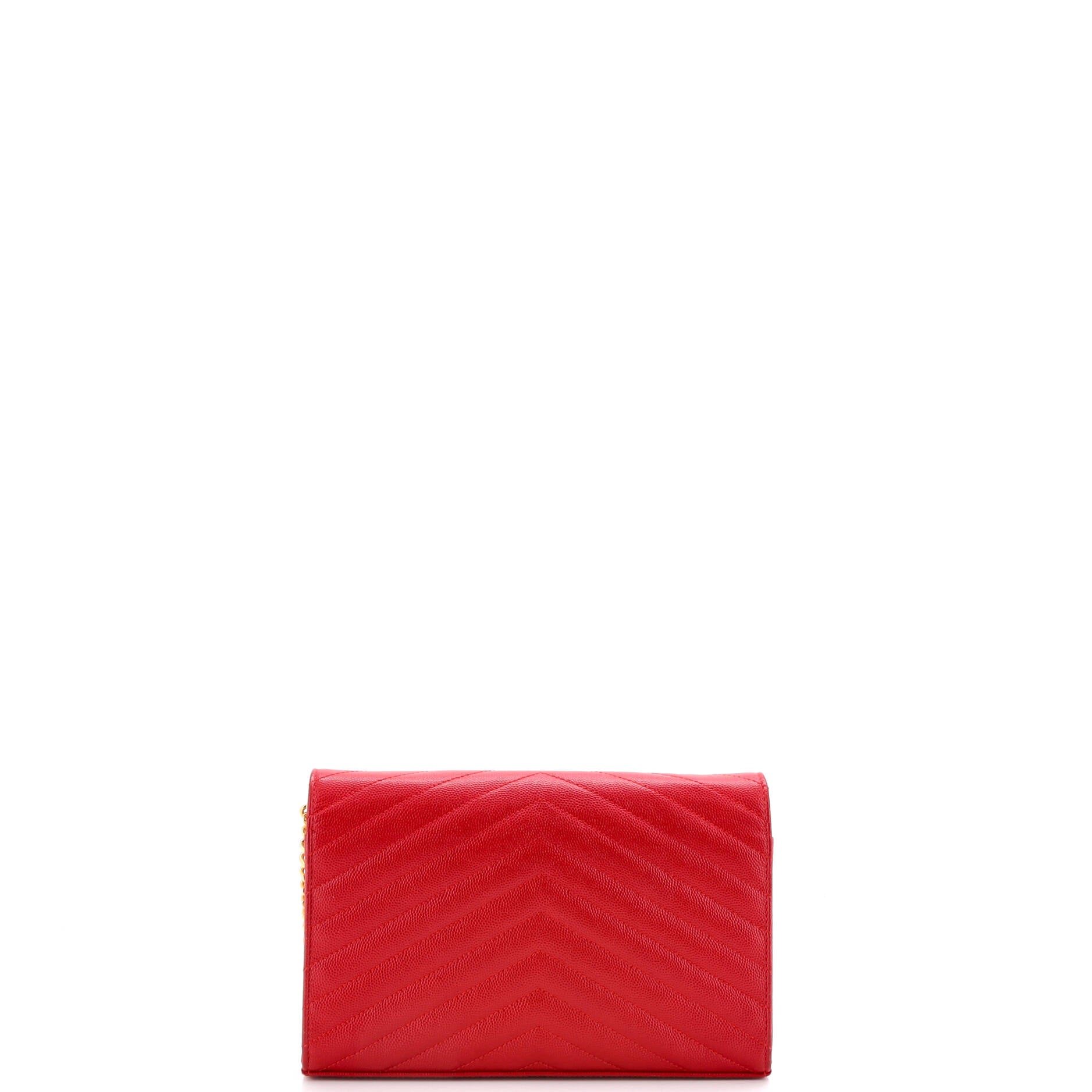 Classic Monogram Wallet on Chain Matelasse Chevron Leather Medium