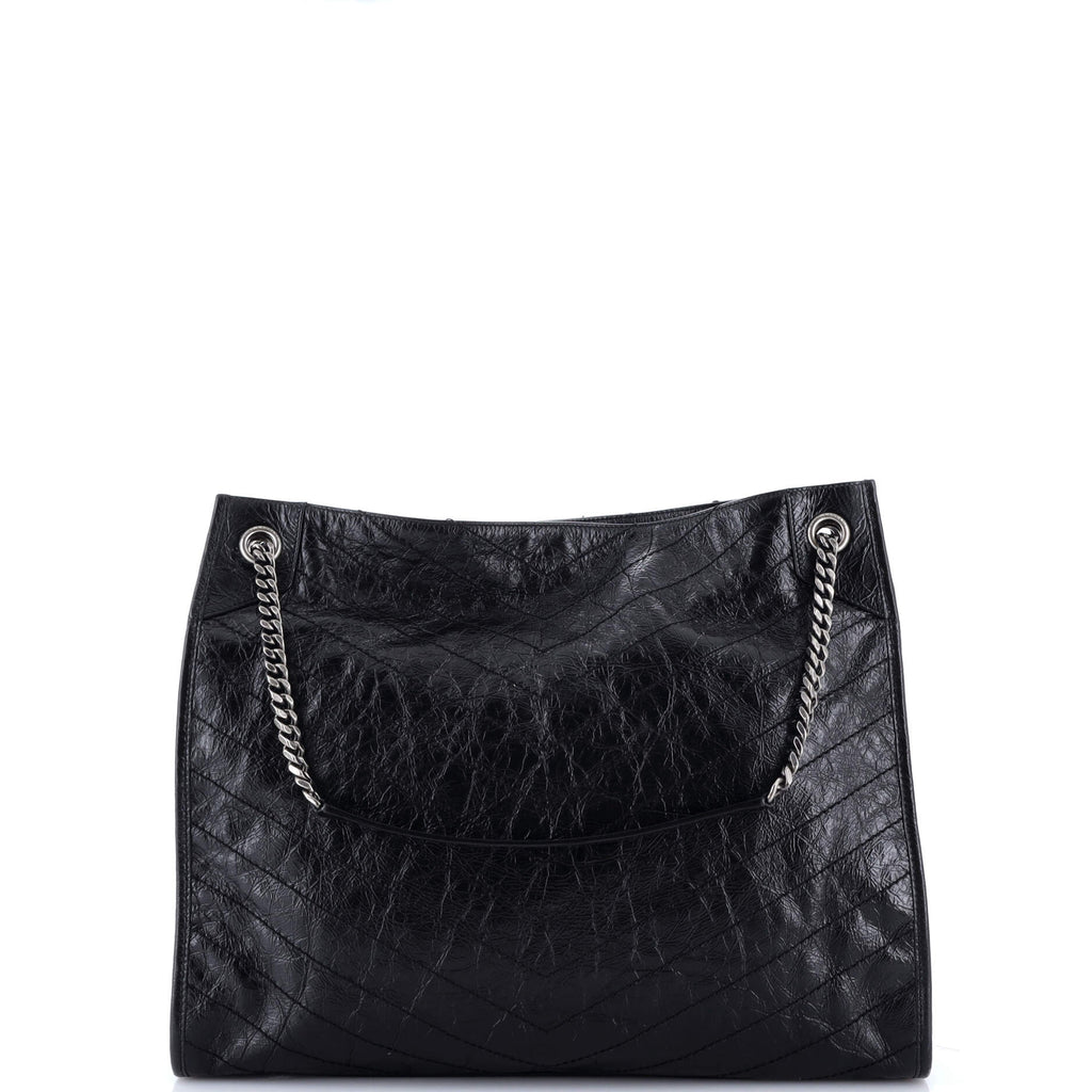 Niki Shopping Tote Matelasse Chevron Leather Large