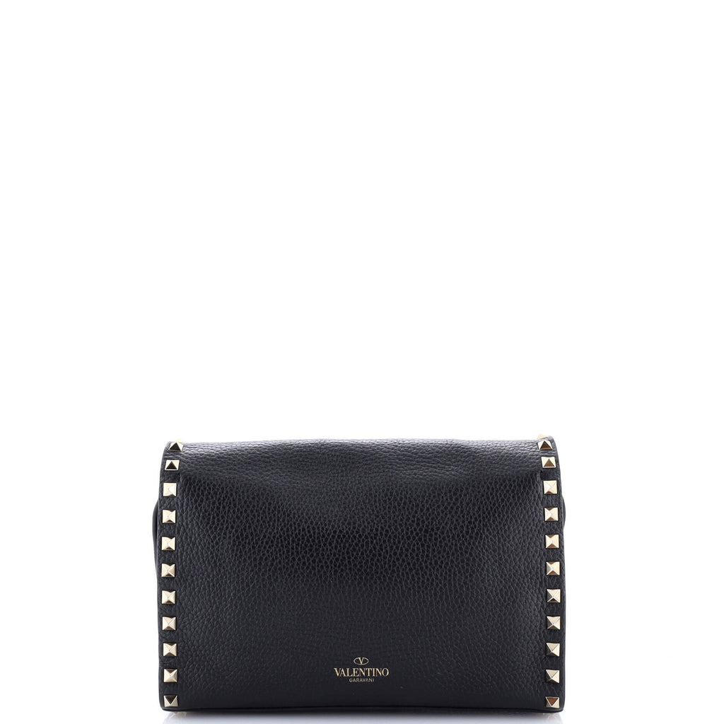 Rockstud Flip Lock Flap Bag Leather Medium