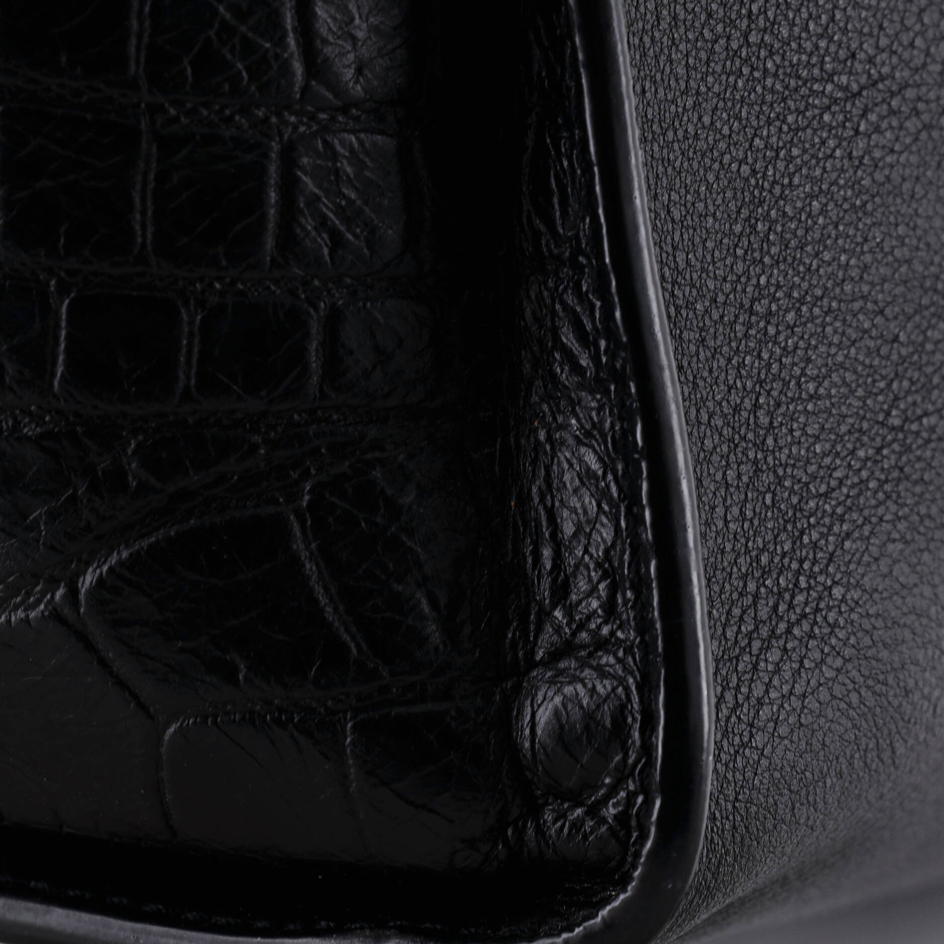 Monogram Cabas Downtown Leather with Crocodile Embossed Leather Small