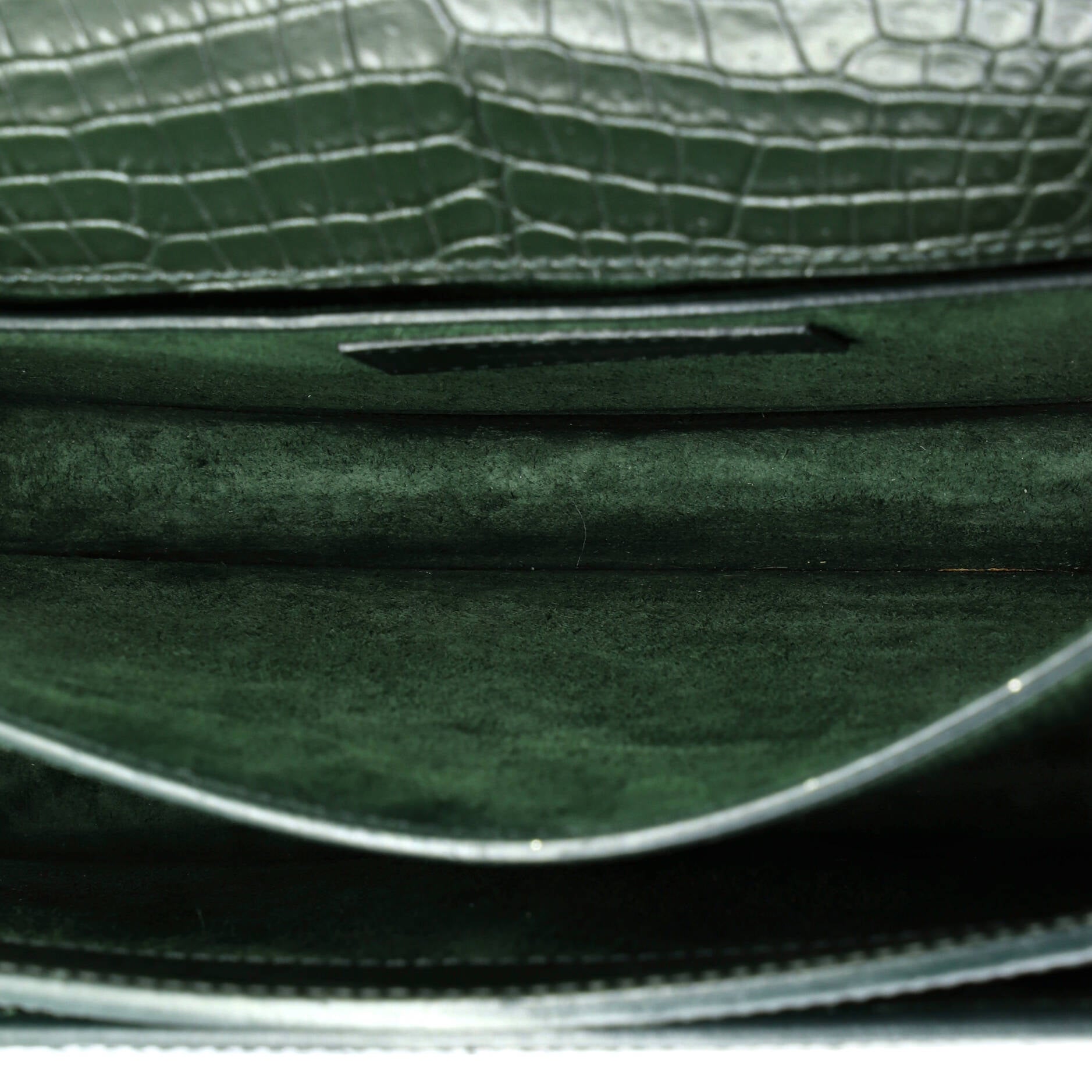 Sunset Crossbody Bag Crocodile Embossed Leather Medium