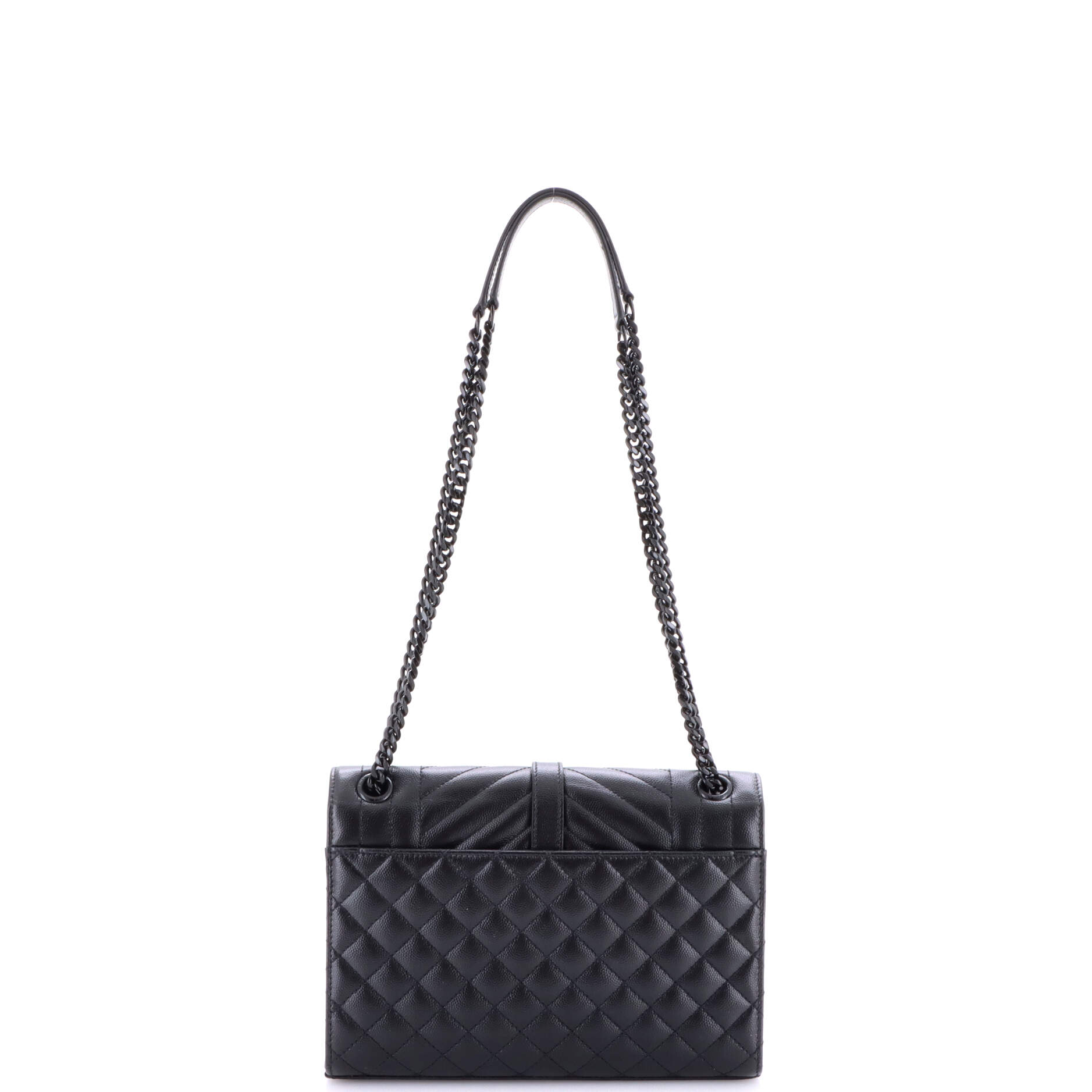 Classic Monogram Envelope Satchel Mixed Matelasse Leather Medium