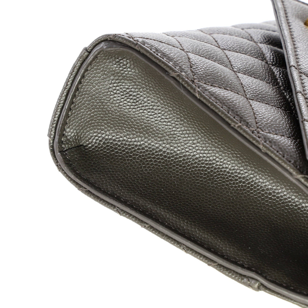 Classic Monogram Envelope Satchel Mixed Matelasse Leather Small