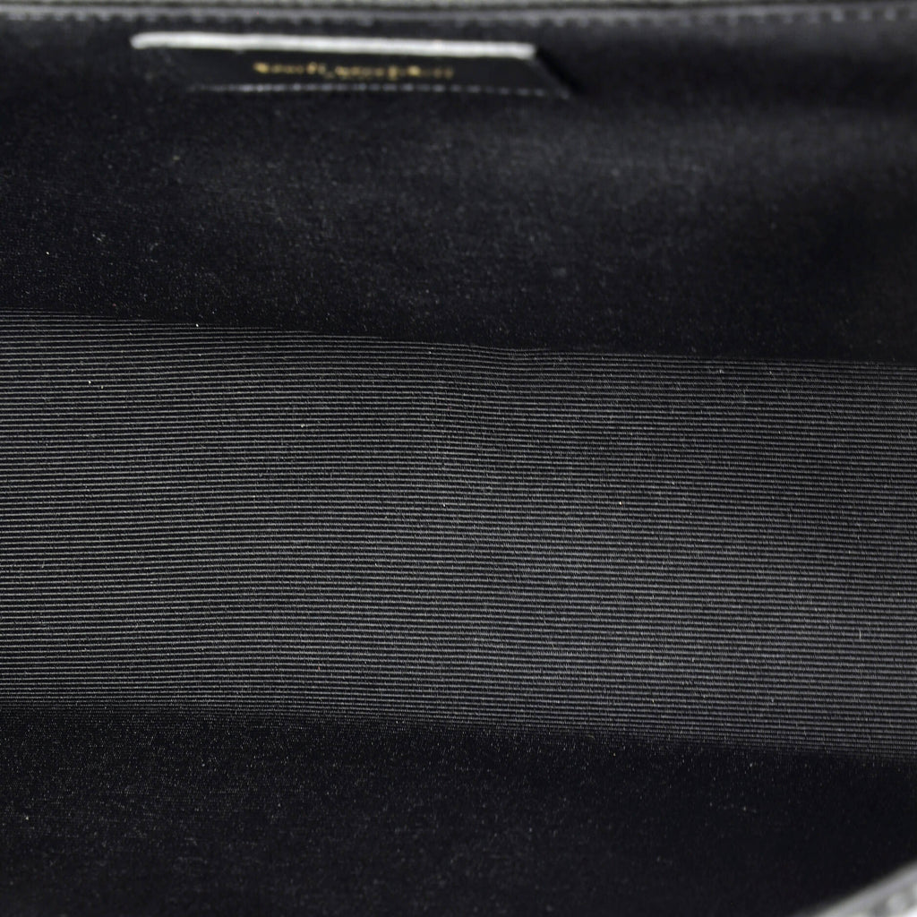 Classic Monogram Envelope Satchel Matelasse Chevron Leather Large