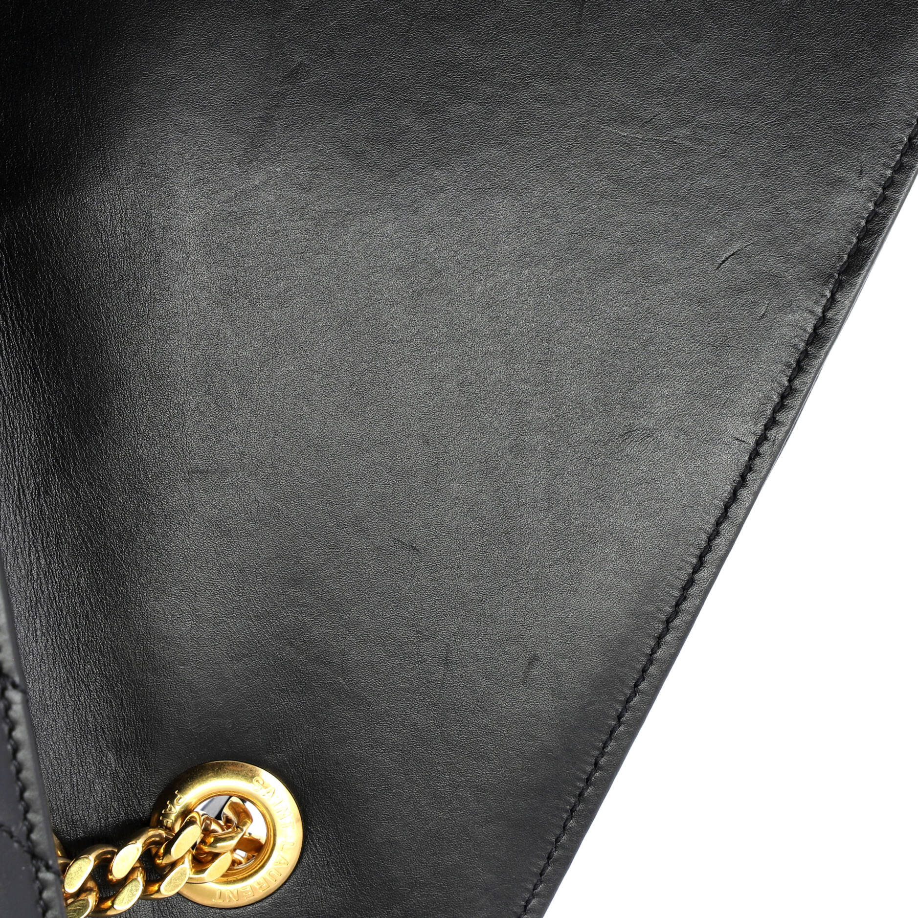 Classic Monogram Envelope Satchel Matelasse Chevron Leather Large