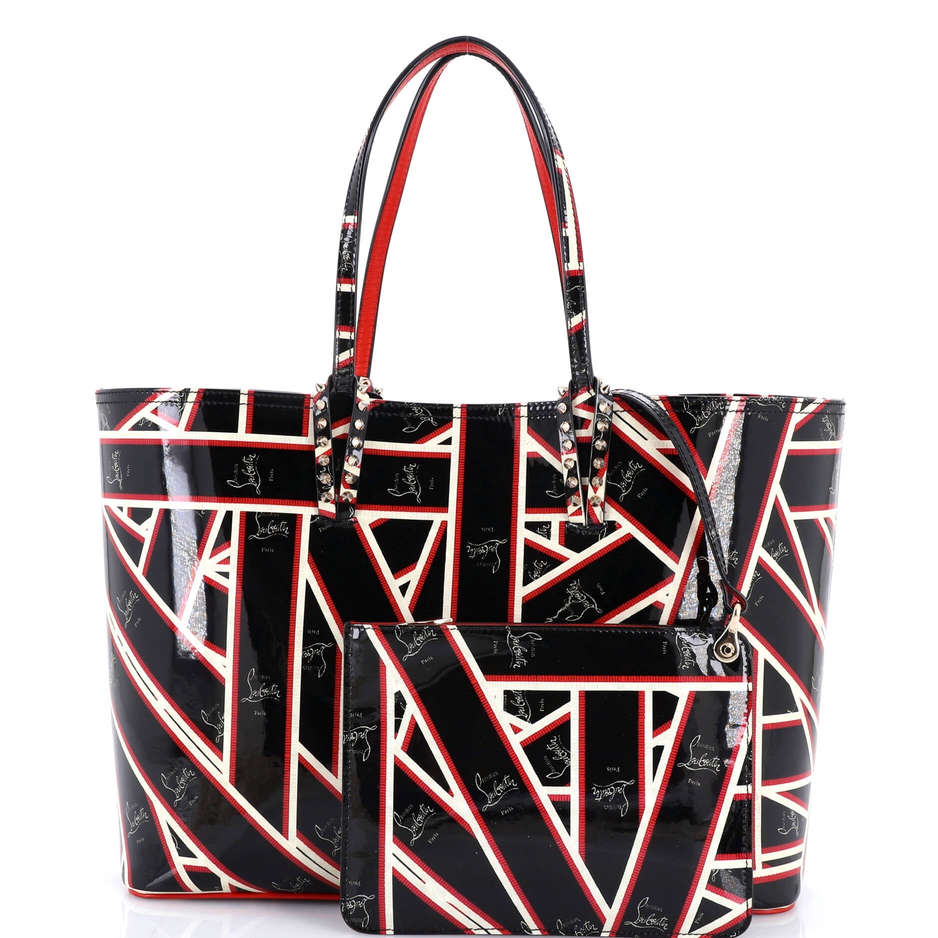 Cabata East West Tote Printed Patent Large