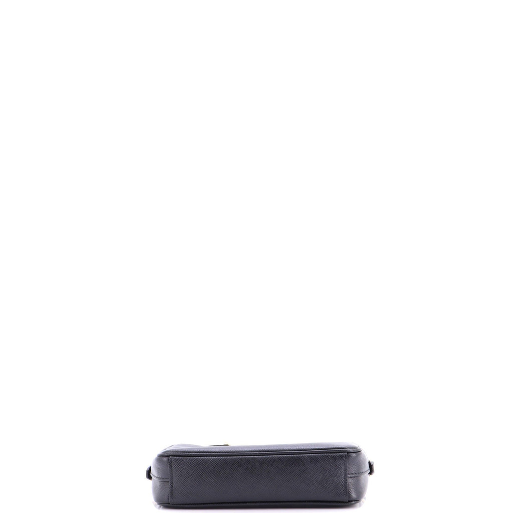 Monochrome Camera Bag Saffiano Leather Small