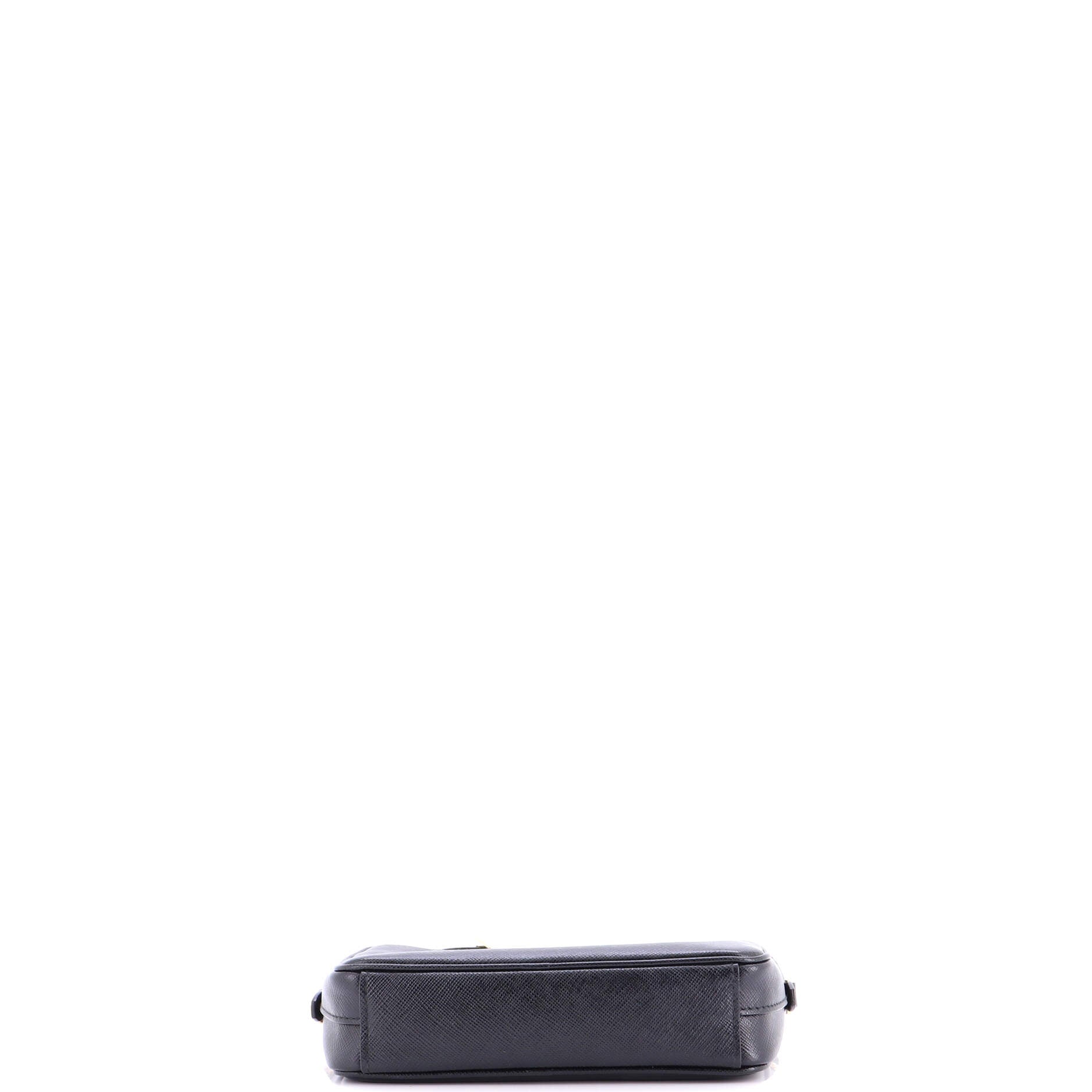 Monochrome Camera Bag Saffiano Leather Small