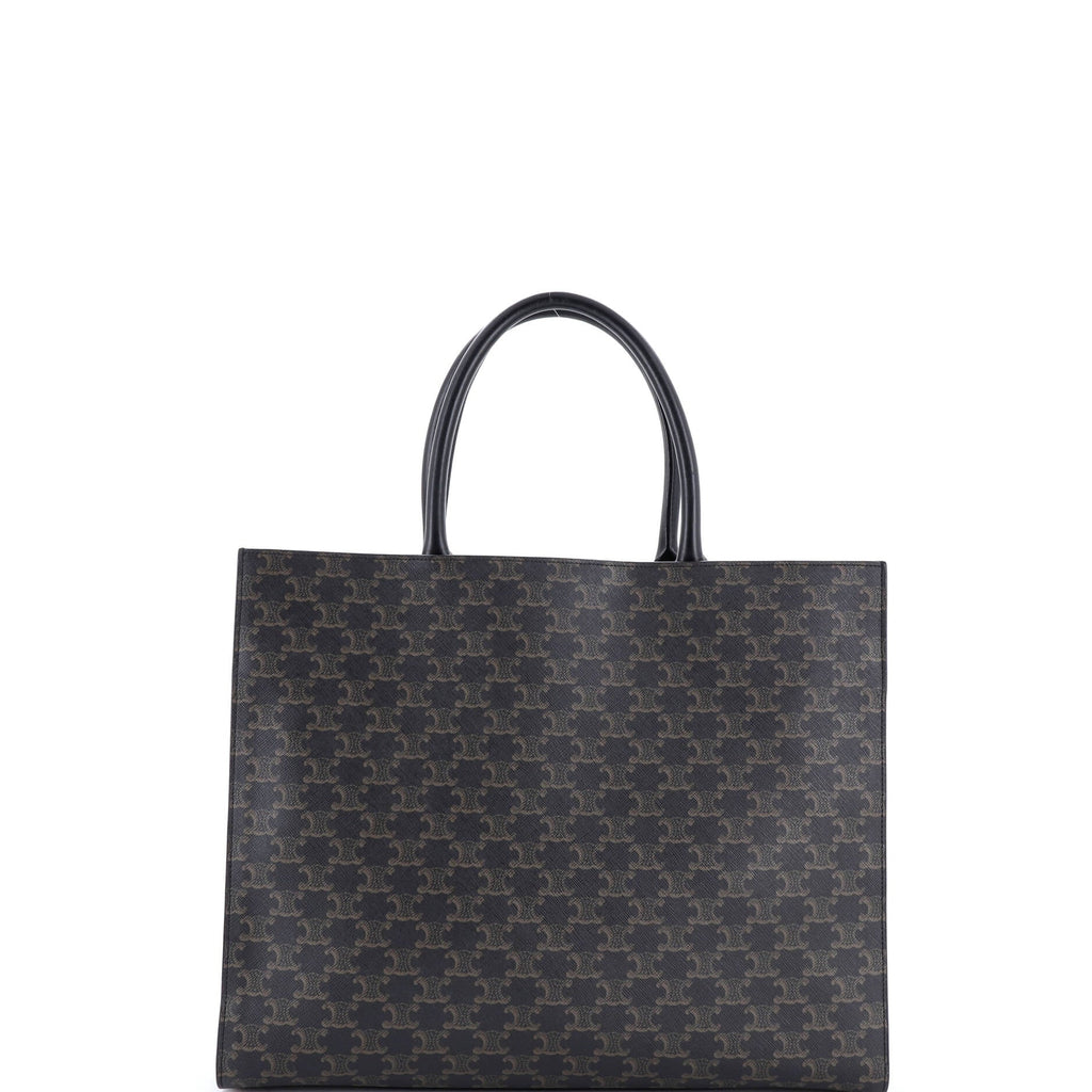 Horizontal Logo Cabas Tote Triomphe Coated Canvas