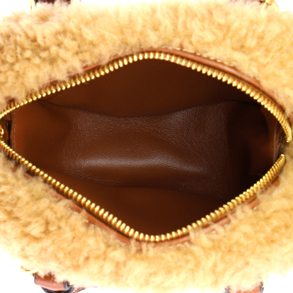 Heart Bag Shearling with Leather Medium