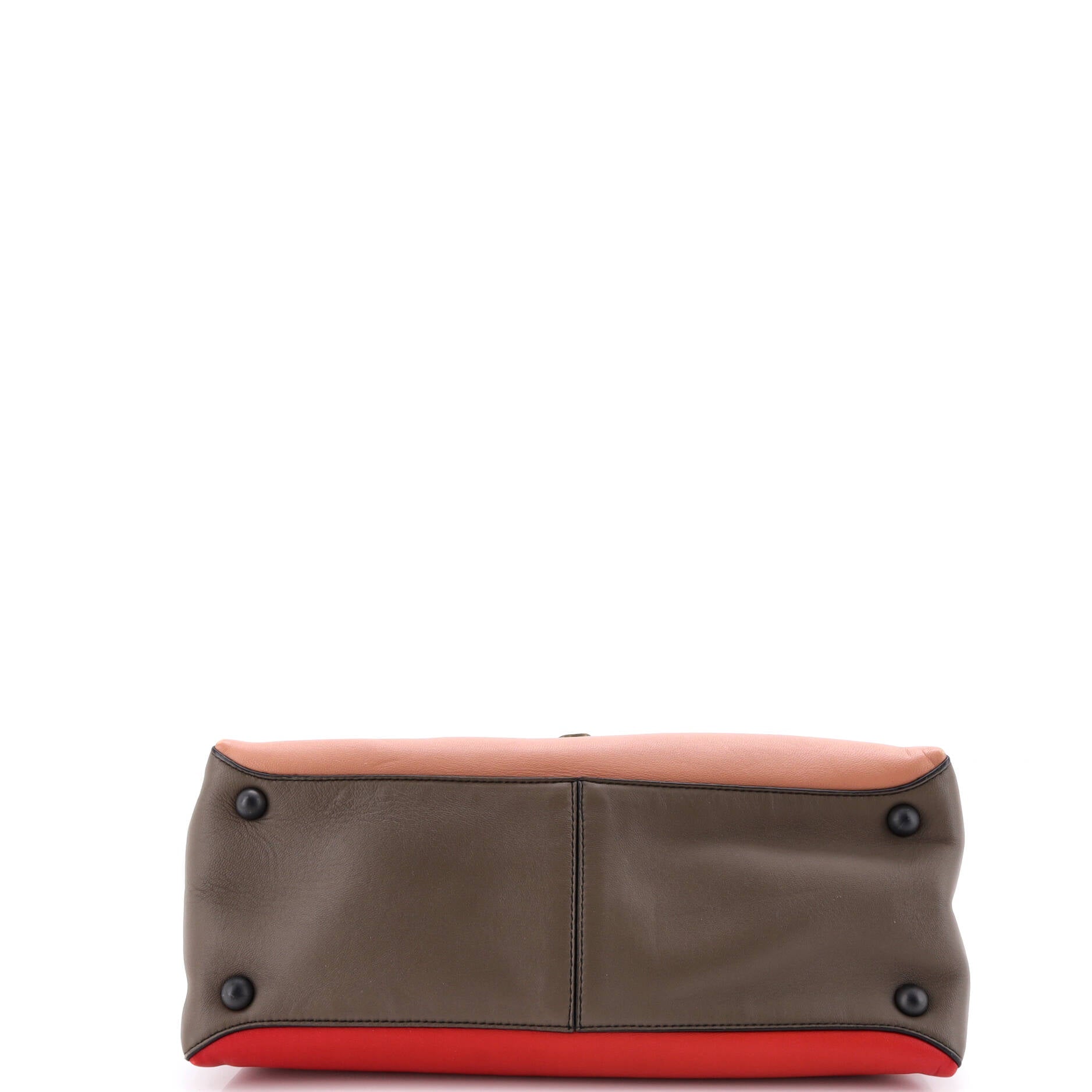 Piazza Top Handle Bag Leather with Intrecciato Detail Medium