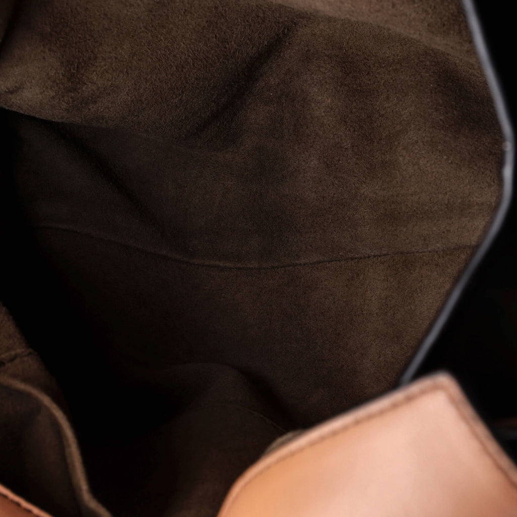 Piazza Top Handle Bag Leather with Intrecciato Detail Medium