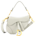 Saddle Handbag with Strap Leather Mini