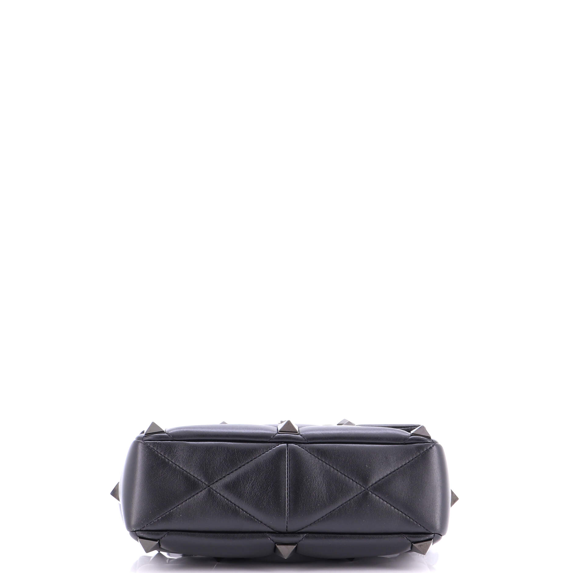 Roman Stud Flap Bag Quilted Leather Large