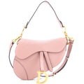 Saddle Handbag with Strap Leather Medium