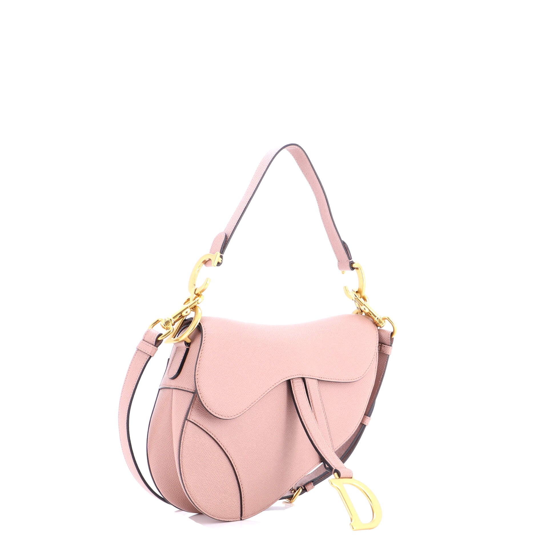 Saddle Handbag with Strap Leather Medium