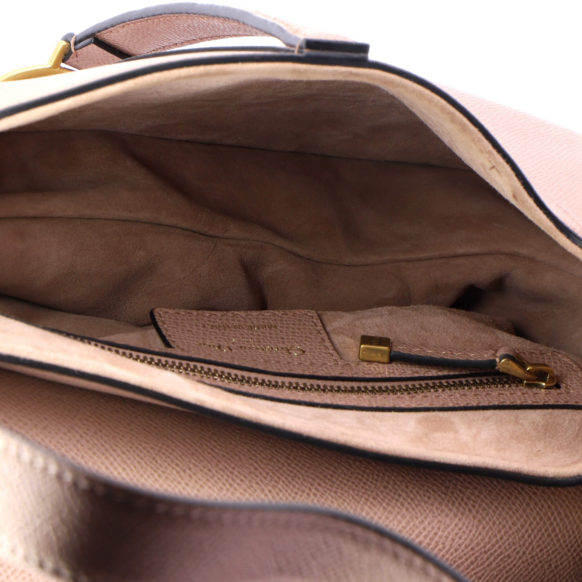 Saddle Handbag with Strap Leather Medium