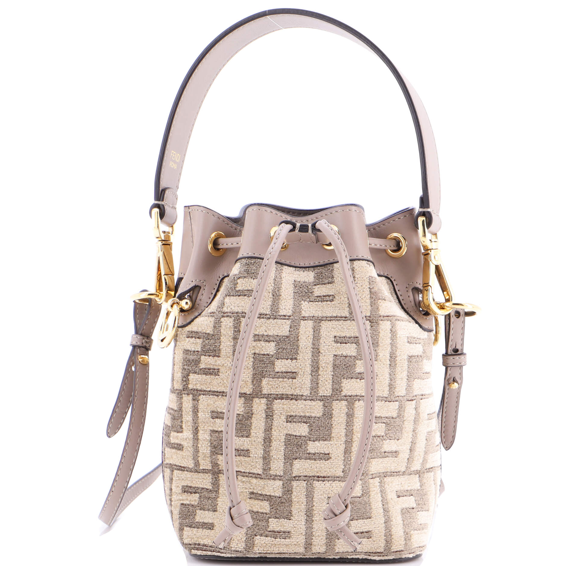 Mon Tresor Bucket Bag Zucca Velvet Jacquard Mini