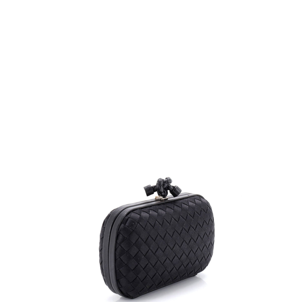 Box Knot Clutch Intrecciato Satin Small