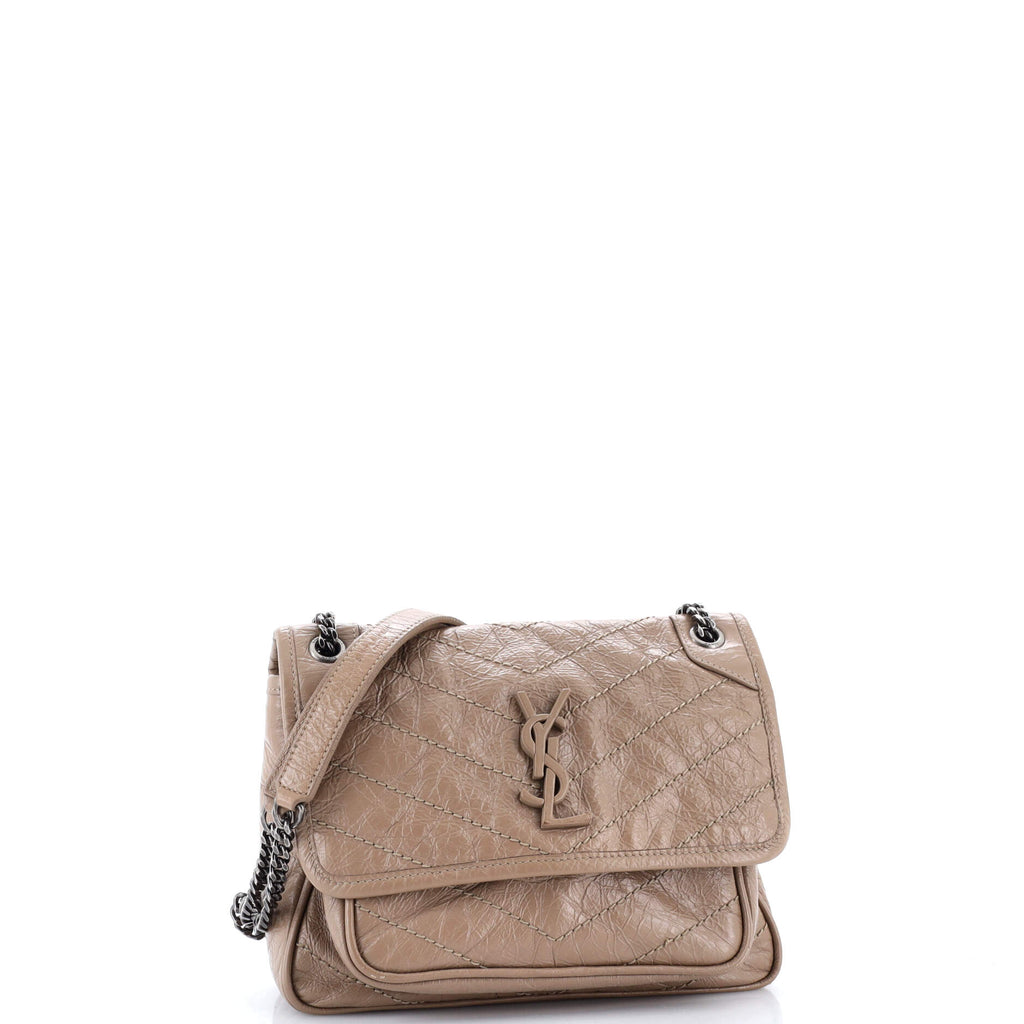 Niki Chain Flap Bag Matelasse Chevron Leather Baby