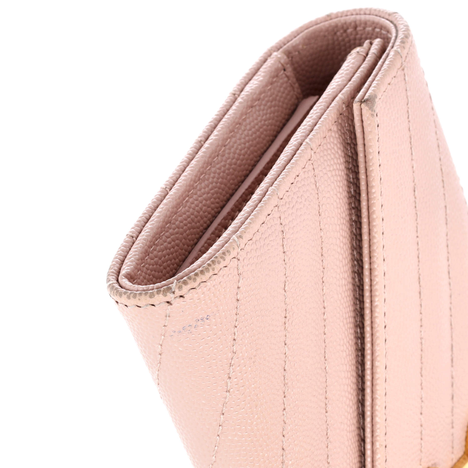 Classic Monogram Flap Wallet Matelasse Chevron Leather Large