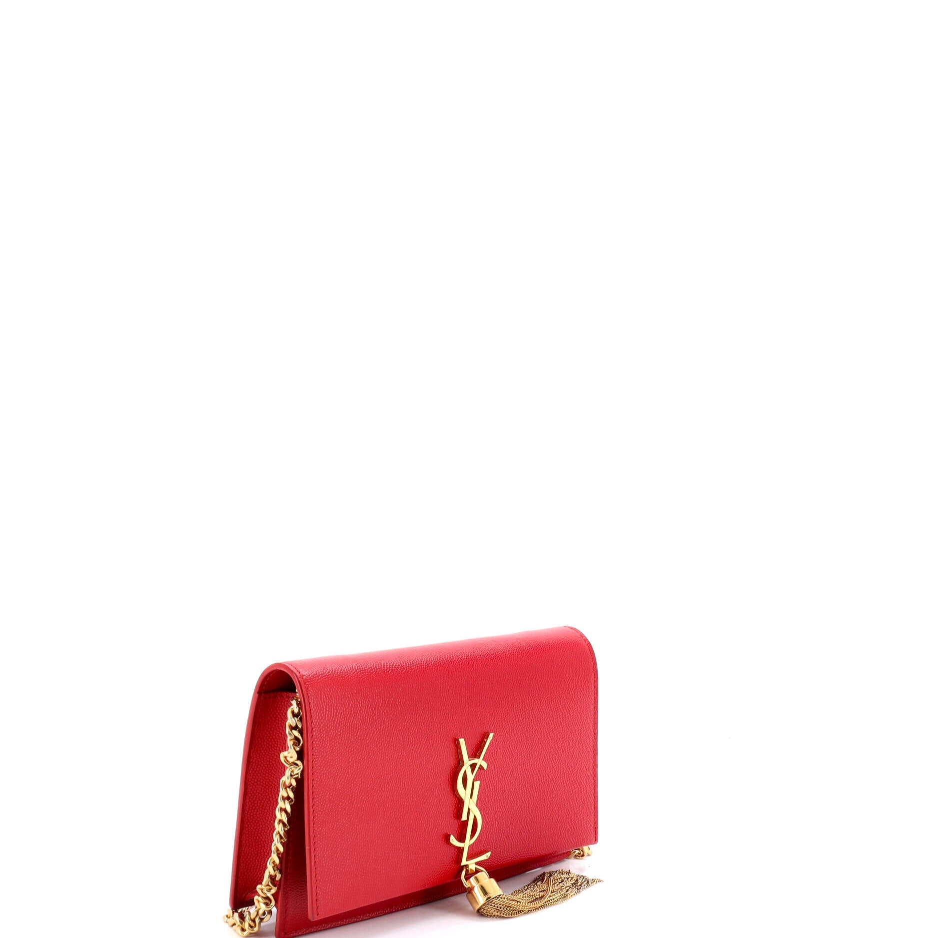 Classic Monogram Tassel Crossbody Bag Grainy Leather Small