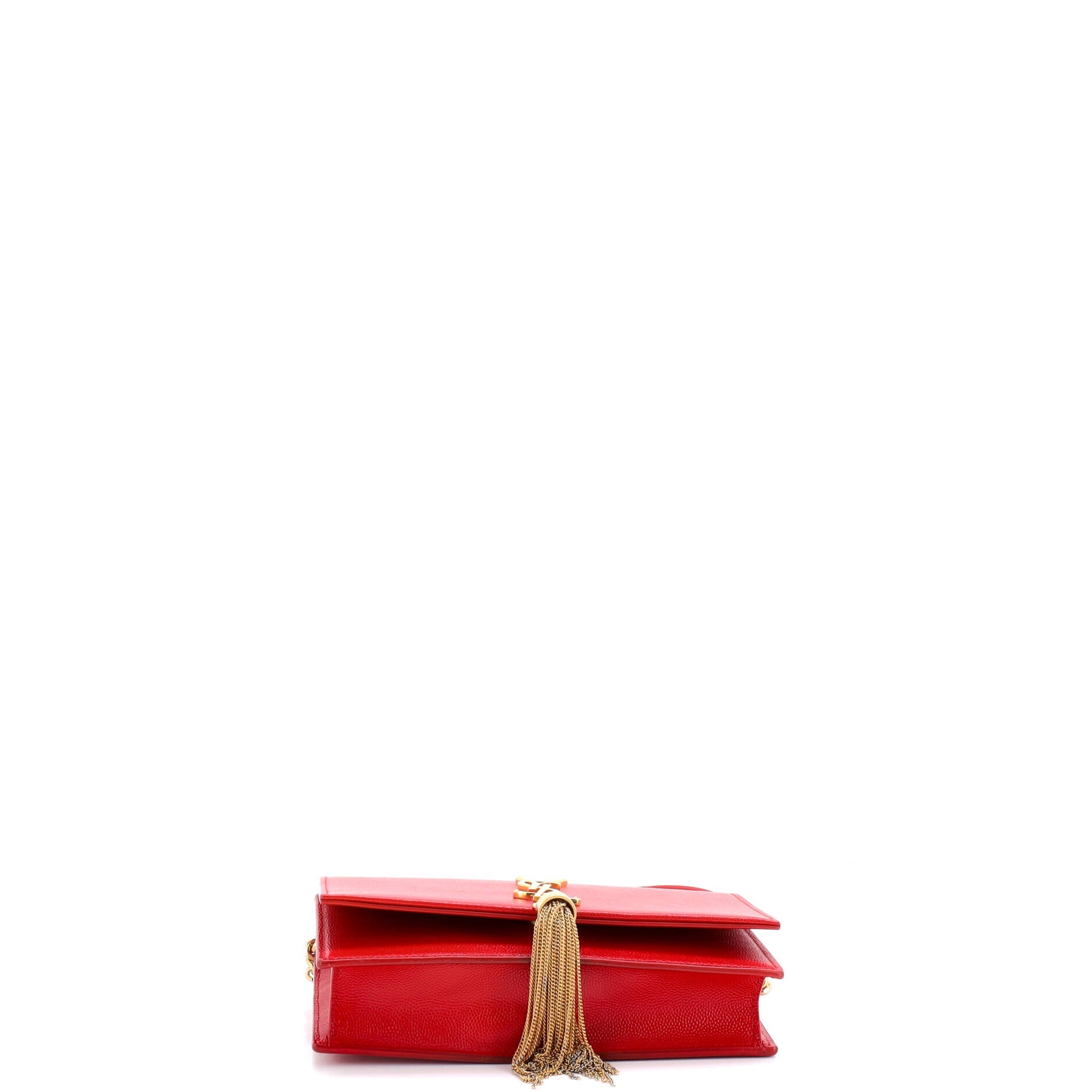 Classic Monogram Tassel Crossbody Bag Grainy Leather Small