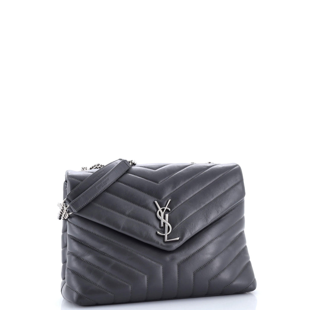 Loulou Shoulder Bag Matelasse Chevron Leather Medium