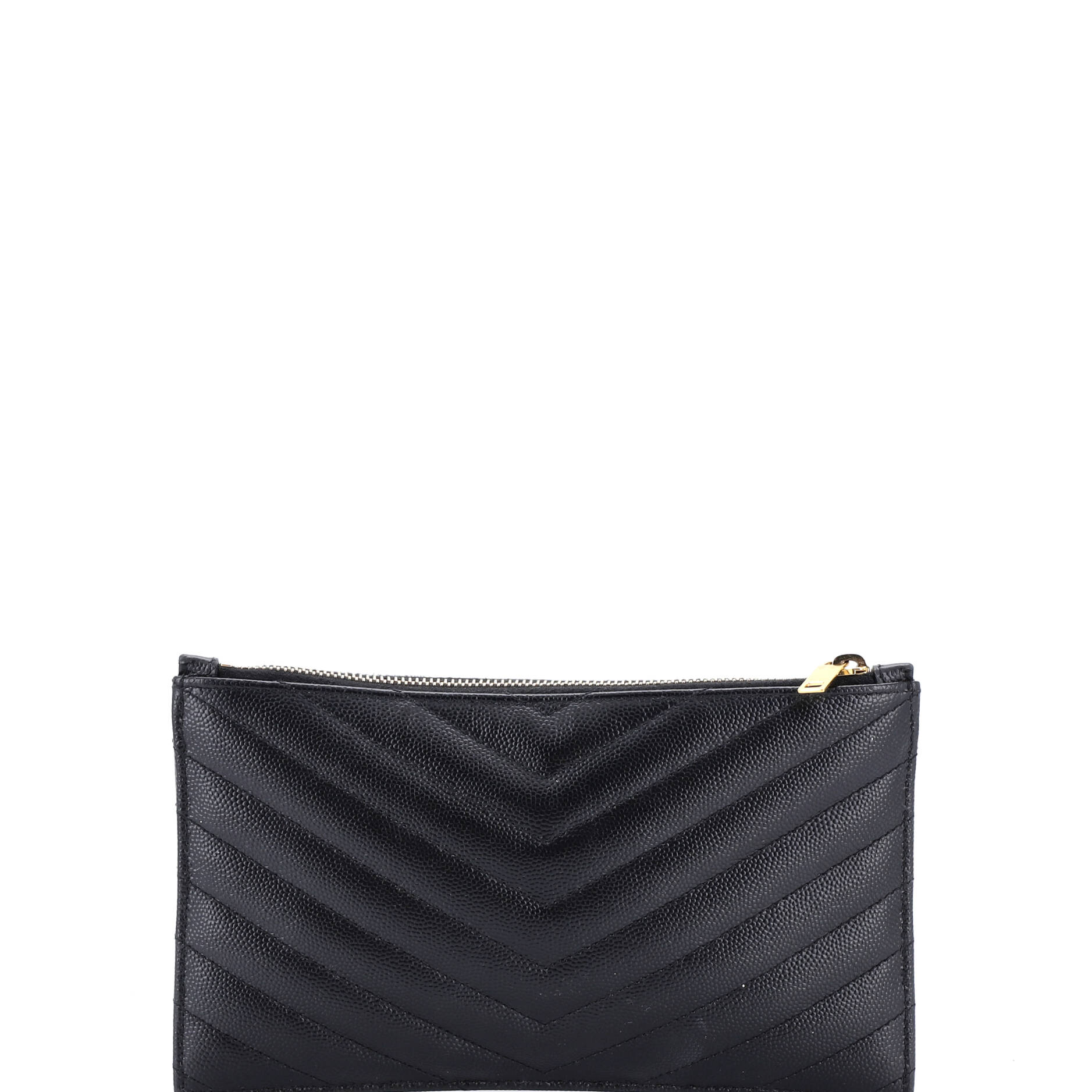 Classic Monogram Zip Bill Pouch Matelasse Chevron Leather Medium