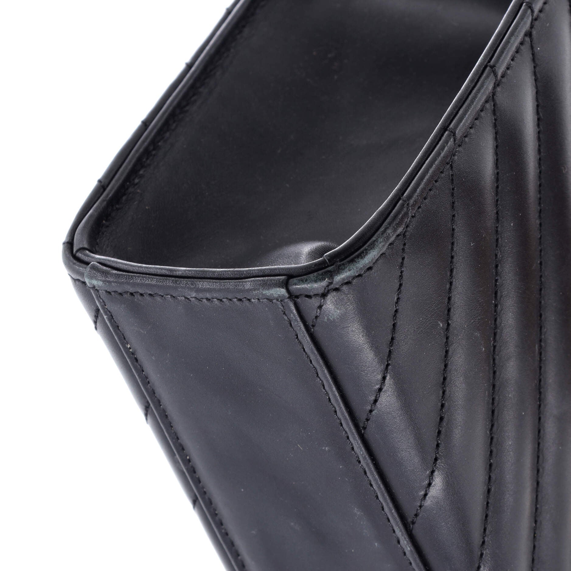 Classic Monogram Envelope Satchel Matelasse Chevron Leather Large