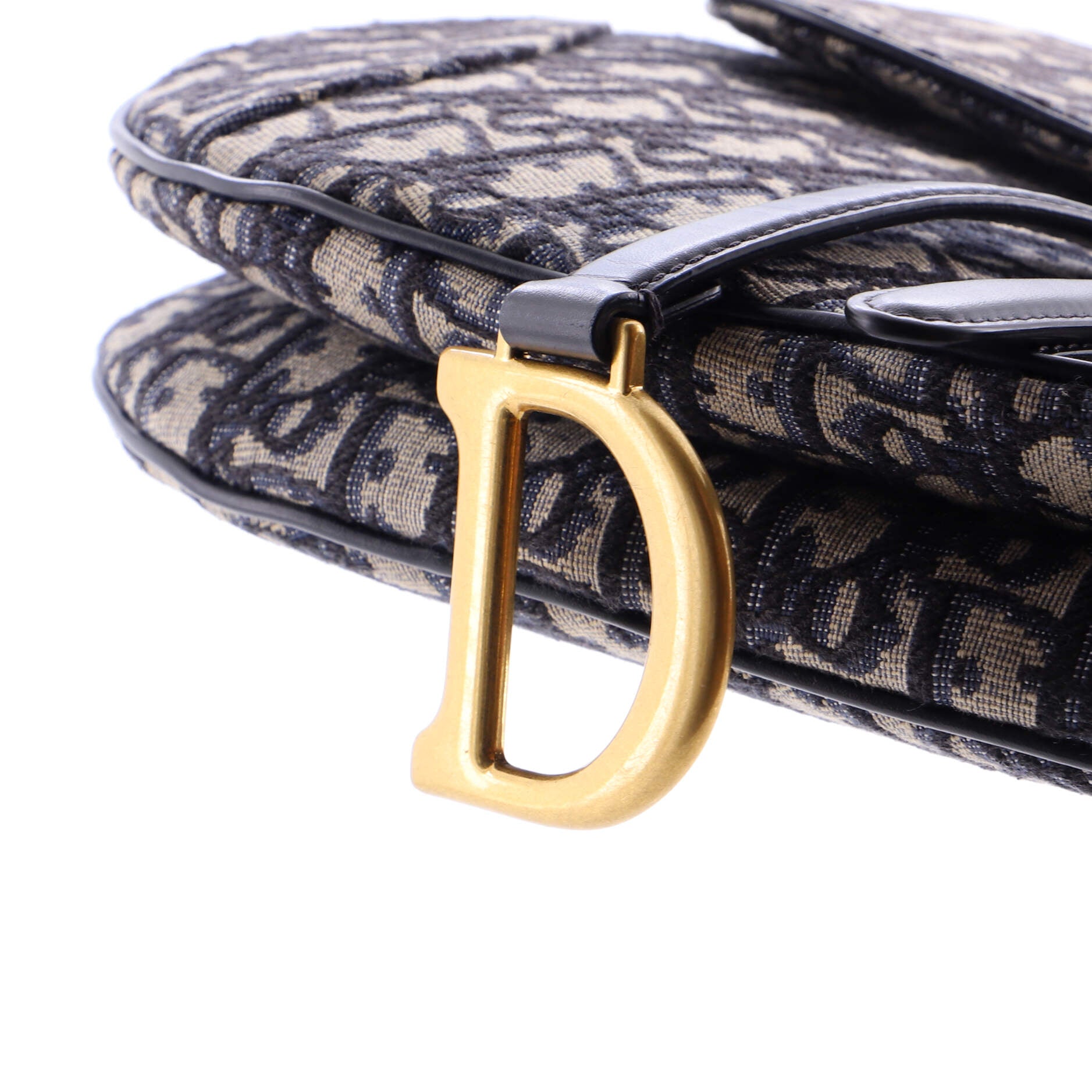 Saddle Handbag with Strap Oblique Canvas Medium